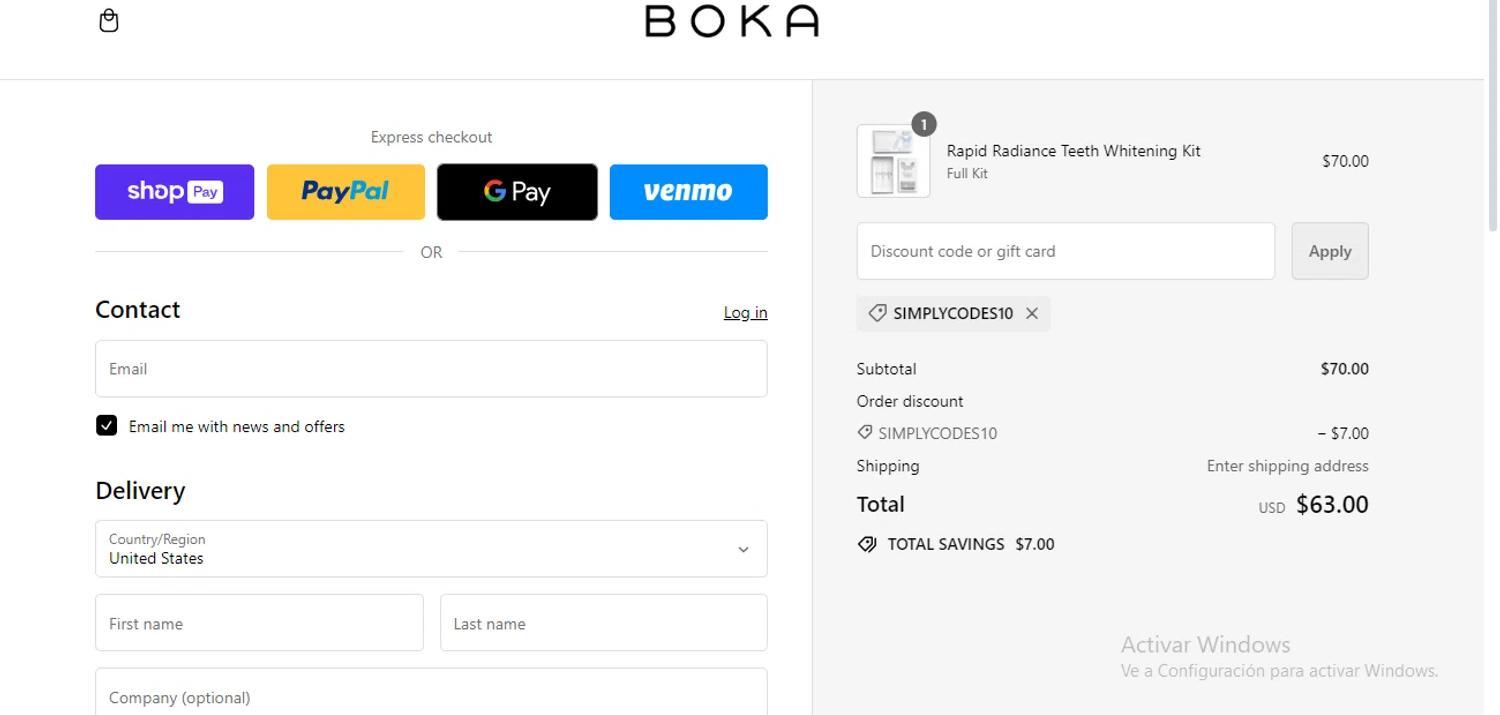 How to apply Boka coupon code